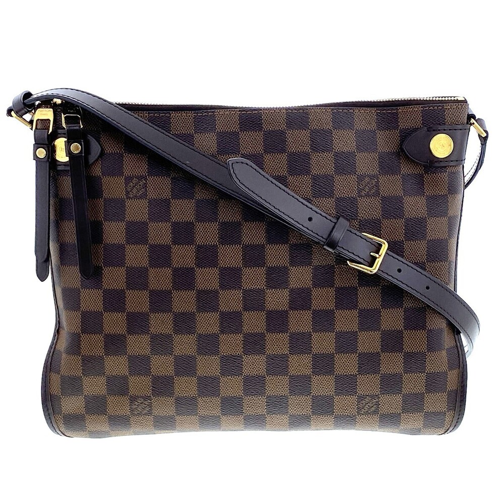 LOUIS VUITTON Duomo Shoulder Bag Damier Canvas Ebene Brown